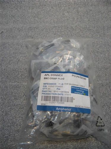 Amphenol APL Connex BNC Crimp Plug Lot of 50