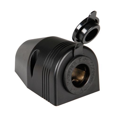 Black 12/24 Volt Surface Mount Waterproof Socket