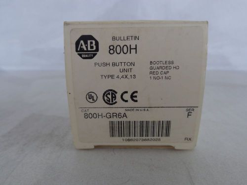 ALLEN BRADLEY, CAT NO. 800H-GR6A, Push Button Unit