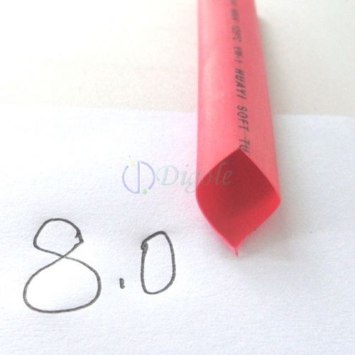 Heat shrink tubing tube diameter 8mm 5/16&#034; x 2m/6ft @red for sale