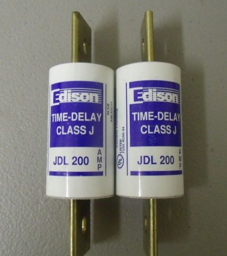 2 BRAND NEW EDISON CLASS J TIME DELAY FUSE  JDL200 600V AC