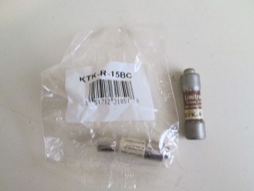 Bussmann ktk-r-15bc limitron class cc fuse - lot of 2 for sale