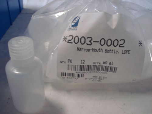 NALGE NUNC INTERNATIONAL 2003-0002 NARROW-MOUTH BOTTLE,L.D.PE. 60 ML (LOT OF 12)