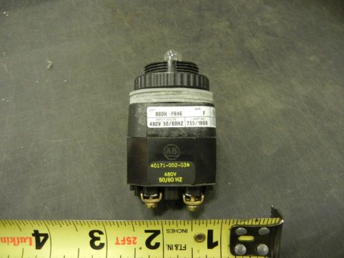 Pilot light, Nema 4X, 480VAC, Transformer, No Lens, Allen-Bradley: 800H-PR46