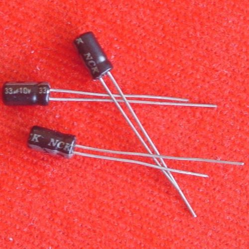 -- 10x 33uF 10V Mini Size 4x7mm Electrolytic Capacitor HKe