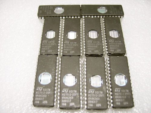 (10) Ceramic ST 27512-25 EPROMs