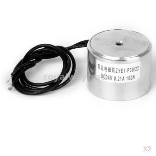 2x 100n/10kg electric lifting magnet solenoid electromagnet zye1-p30/22  dc 24v for sale