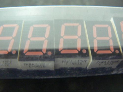 28 new para light c-551e red led numeric display, 1 digit, 7 segment, 14.2mm for sale