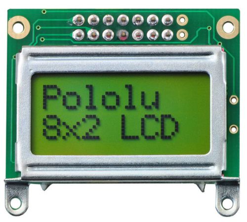 8x2 Character LCD - Silver Bezel (Parallel Interface)