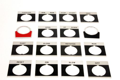 Allen Bradley and Square D 30 Mil Legend Plates, 125 Pieces