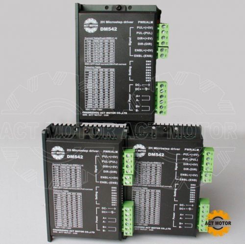 3pcs Stepper motor Driver DM542,support nema17,23 motor