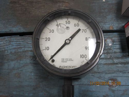 Ashcroft  Duragauge Pressure Gauge 4 1/2&#034; 100 PSI