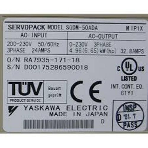 YASKAWA SERVO DRIVER SGDM-50ADA (REPAIR ONLY)