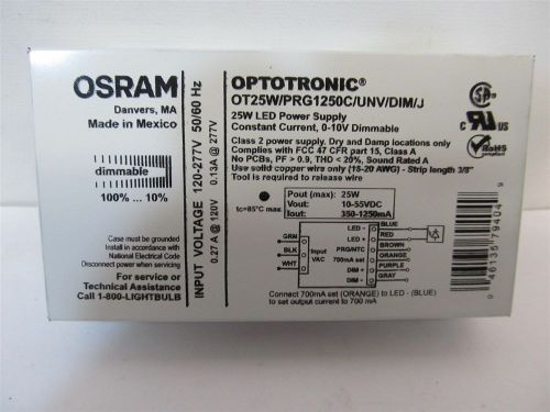 OSRAM / Sylvania 79404, OT25W/PRG1250C/UNV/DIM/J, 25w LED Power Supply