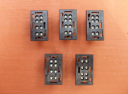 Lot of 5 Idec SY2S-61 Relay Socket 8-Pin 250VAC 7 Amp