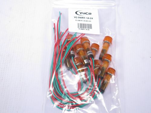 LOT F 10 YC-9WRT-1A-24 24V AC/DC MINI LED 9MM AMBER PILOT LIGHT CYLINDRICAL CAP