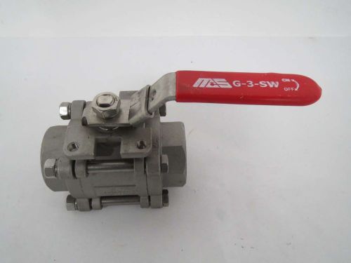 Mas g-3-sw 1-1/2 in 1500 socket weld stainless ball valve b408799 for sale