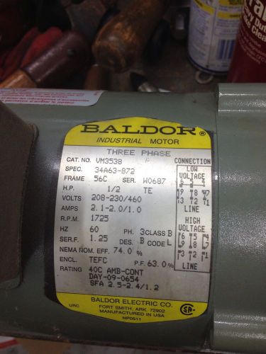 BALDOR   1/2 HP MOTOR