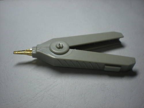 1 pcs Copper Alligator Kelvin Clip Gold Plated Grey