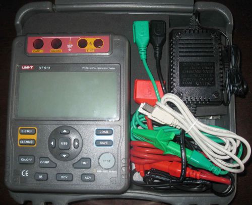 Digital insulation resistance tester meter megger 1kg ohm 5kv pi dar usb ut513 for sale