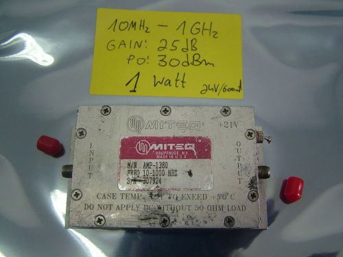 RF  POWER  AMPLIFIER    10MHz - 1GHz    1 WATT    SMA     AMP-1380   MITEQ