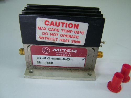 RF POWER AMPLIFIER 500MHz - 1000MHz 1 WATT 46dB MITEQ AMF-00820096-14-30P-1