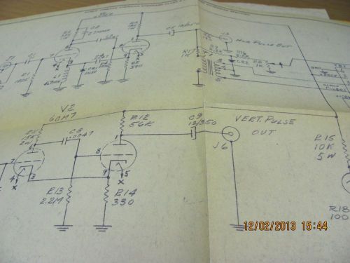 Dage manual 320-b television camera &amp; 725-b camera control - instruct schm 19712 for sale