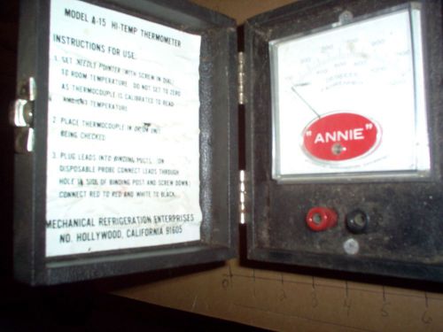 VINTAGE ANNIE ANALYZER METER TEMPERATURE MODEL A-15 WEAR SEE PICS