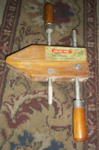 Chicago tool 4&#034; jaw opening wooden clamp for sale