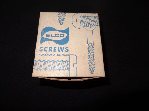 Vintage - Elco Slotted Steel Zinc Plate 5/8&#034; 100 count Machine Flat Head Screws