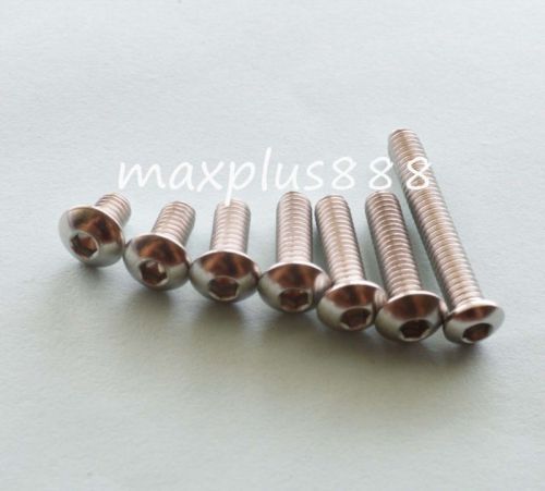 200pcs Metric Thread M4*10 Stainless Steel Button Head Allen Screws Bolts