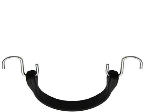 9.5 Inch Black EPDM Tarp Strap with Metal Hooks - (9&#034; - Maximum Stretch 13&#034;)