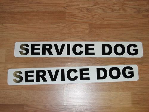 Black SERVICE DOG Magnetic signs 3x24 for Car Truck Van SUV Pair Badge Set