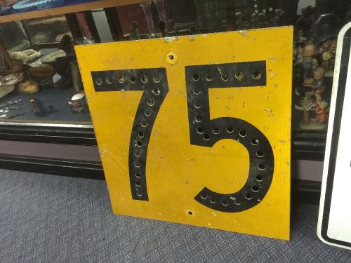 Used Vintage Aluminum Railroad Speed Limit 75 Mph Sign RR 24&#034;x24&#034; Rare!!!