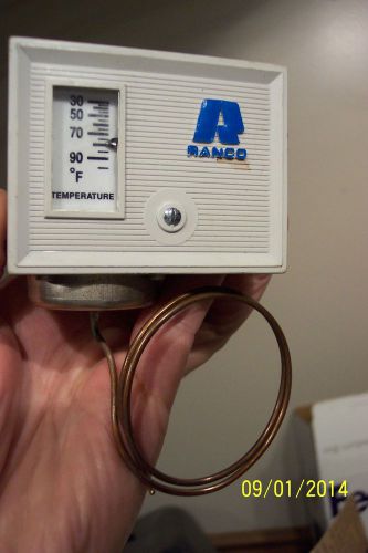 RANCO THERMOSTAT,30-95 DEG F D10-3021-000 0723 03 HVAC-R 868-G 24 AMP 24-240 VDC