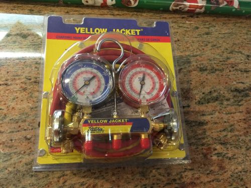 Yellow jacket gauge set r404a, r410a, r22 w/60&#034; hoses for sale