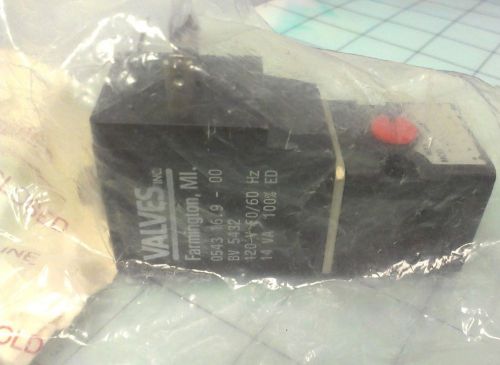 Valves Inc BV 5432 Solenoid Bleed Valve 120V 14VA 16.9-00 3CAB1050A