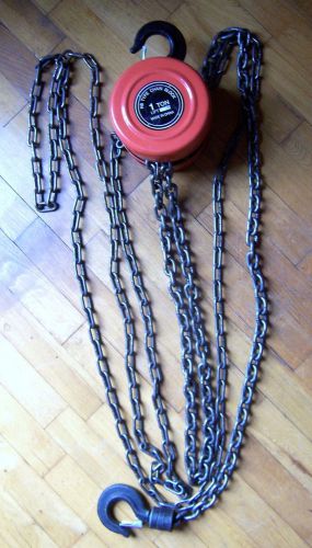 1 Ton CHAIN HOIST TYPE HS CHAIN BLOCK 8 Ft. Lift 2000 Lbs.