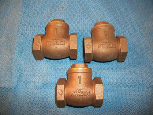 Three 1&#039;&#039; Female Thread Brass Directional Flow Valves