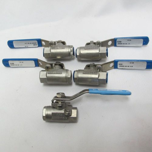 5ea new milwaukee ball valves 4-1/4&#034;-8200, 1-3/8&#034;-8201 ss for sale