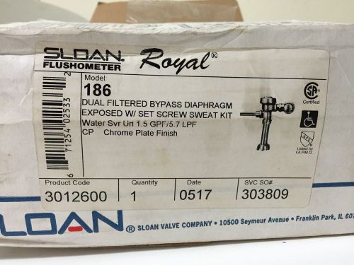 Sloan Flushometer 3012600 Model 186