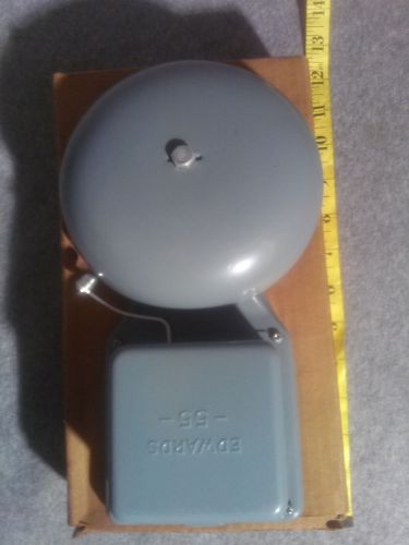 EDWARDS GENERAL PURPOSE 6 inch 24V RINGING BELL ALARM Signal 55-6G5 Grey