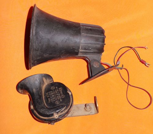 (2) Tipo CTE FIAMM Outdoor Horn Siren 12 V (Italy) &amp;  Wired Alarm Siren Horn