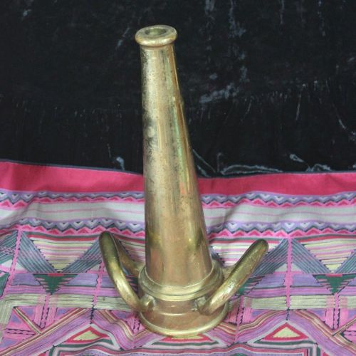 Large brass hose nozzle two handle solid heavy 5lbs for sale