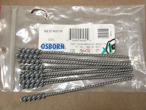 10 new OSBORN 56430, .260&#034; Microabrasive Tube Brushes Tool 5&#034; OAL, 500 SC Grit