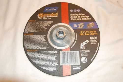 Norton Gemini 9&#034; X 1/4&#034; X 5/8&#034;-11 Grinding disc