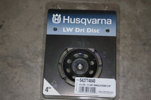 Husqvarna Diamond Cup Grinder 4&#034; x 5/8-11 Thread Single Row 542774840