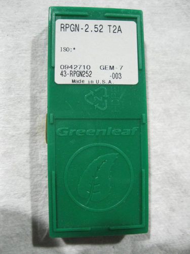 CERAMIC INSERTS. GREEENLEAF. 10 PCS. RPGN 21.5 T1A. HSN100  Now $5 per insert