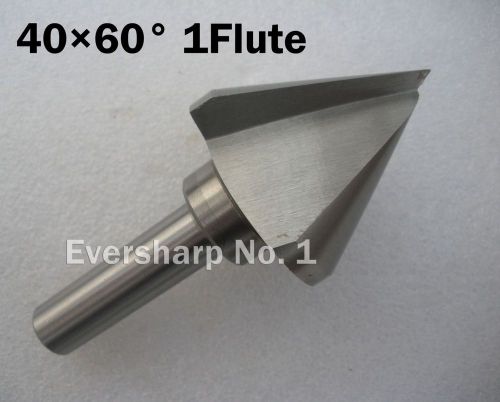 New 1pcs HSS Chamfer End mill Cutter Dia 40mm 60 degree 1Flute Countersink Bit