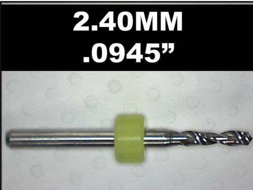 2.40mm - .0945&#034; Carbide Drill Bit - NEW One Piece - CNC Dremel PCB  Hobby Models